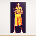 Kobe Bryant life-size portrait painting by King Overman, acrylic on canvas, from personal collection of Spike Lee